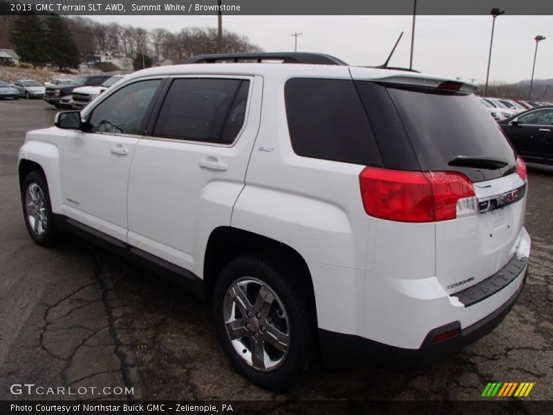 Summit White / Brownstone 2013 GMC Terrain SLT AWD