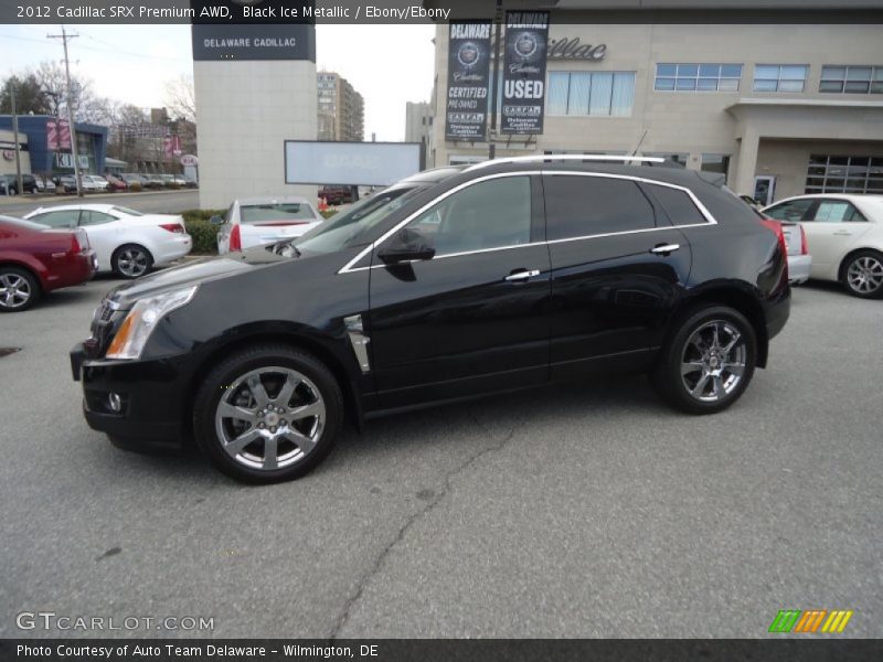Black Ice Metallic / Ebony/Ebony 2012 Cadillac SRX Premium AWD