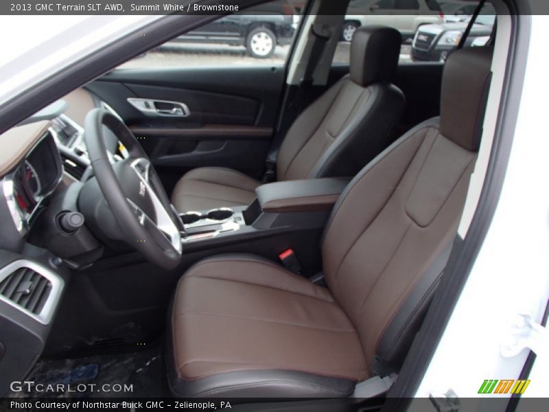 Summit White / Brownstone 2013 GMC Terrain SLT AWD