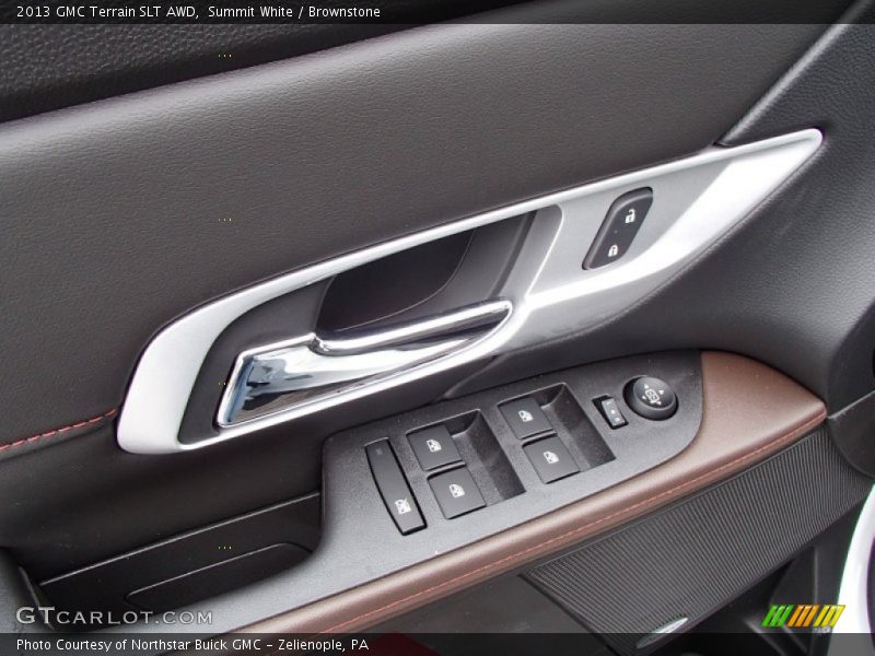 Summit White / Brownstone 2013 GMC Terrain SLT AWD
