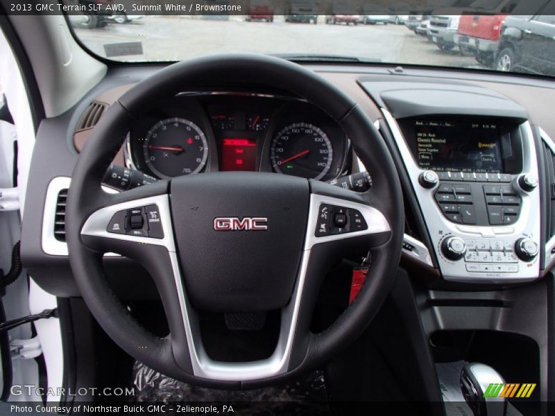 Summit White / Brownstone 2013 GMC Terrain SLT AWD