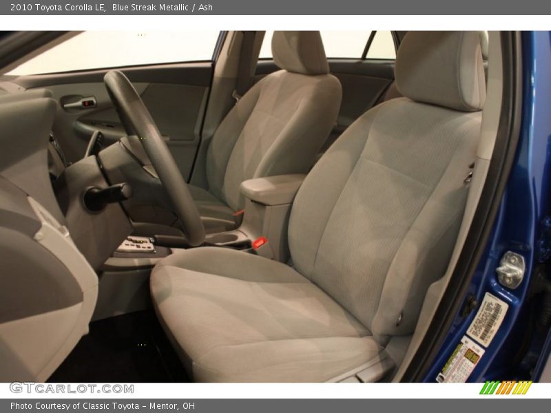 Front Seat of 2010 Corolla LE