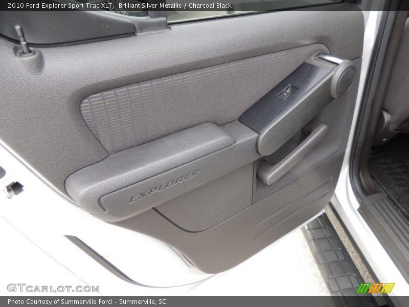 Brilliant Silver Metallic / Charcoal Black 2010 Ford Explorer Sport Trac XLT