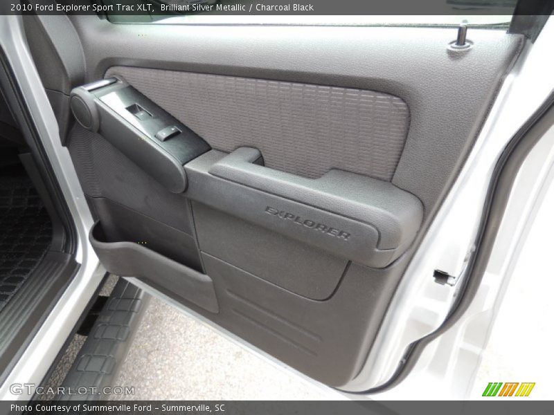 Brilliant Silver Metallic / Charcoal Black 2010 Ford Explorer Sport Trac XLT