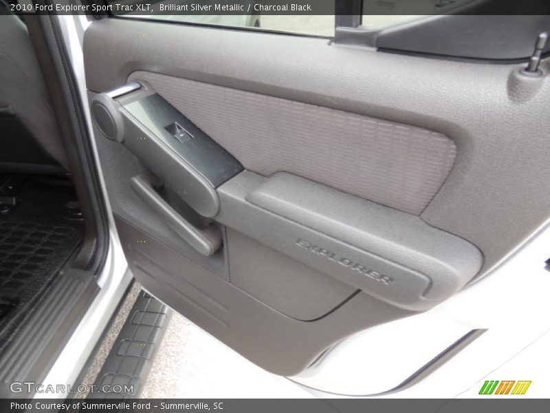 Brilliant Silver Metallic / Charcoal Black 2010 Ford Explorer Sport Trac XLT