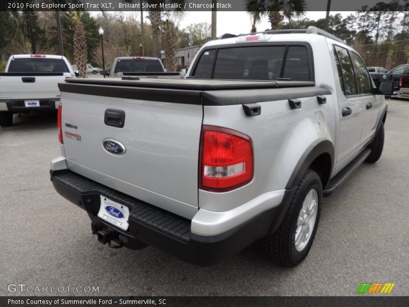 Brilliant Silver Metallic / Charcoal Black 2010 Ford Explorer Sport Trac XLT