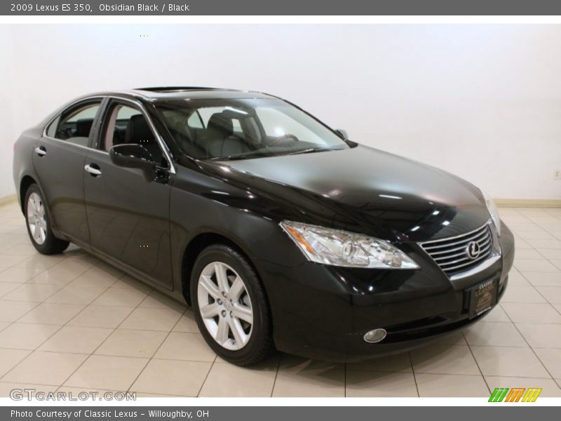 Obsidian Black / Black 2009 Lexus ES 350
