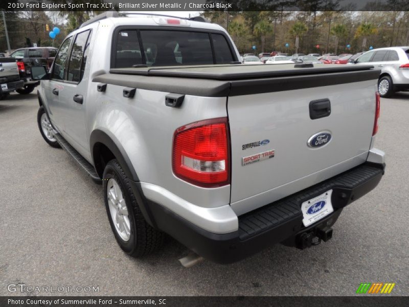 Brilliant Silver Metallic / Charcoal Black 2010 Ford Explorer Sport Trac XLT