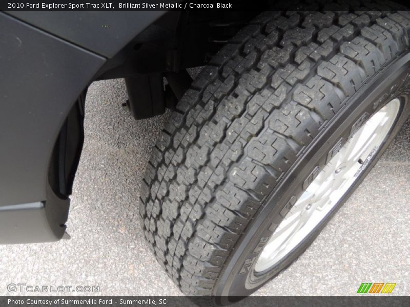 Brilliant Silver Metallic / Charcoal Black 2010 Ford Explorer Sport Trac XLT