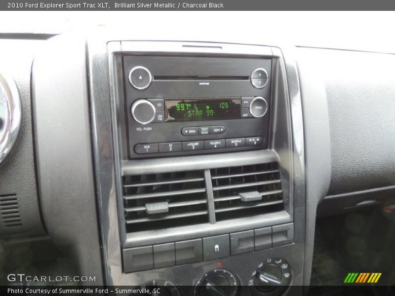 Brilliant Silver Metallic / Charcoal Black 2010 Ford Explorer Sport Trac XLT