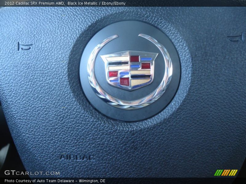 Black Ice Metallic / Ebony/Ebony 2012 Cadillac SRX Premium AWD