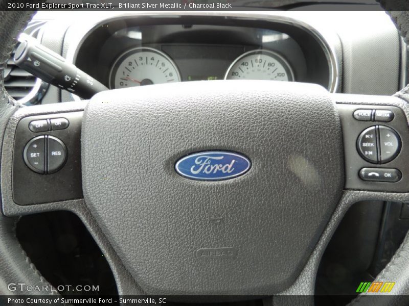 Brilliant Silver Metallic / Charcoal Black 2010 Ford Explorer Sport Trac XLT