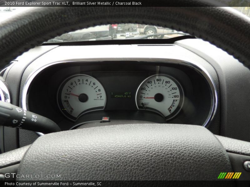 Brilliant Silver Metallic / Charcoal Black 2010 Ford Explorer Sport Trac XLT