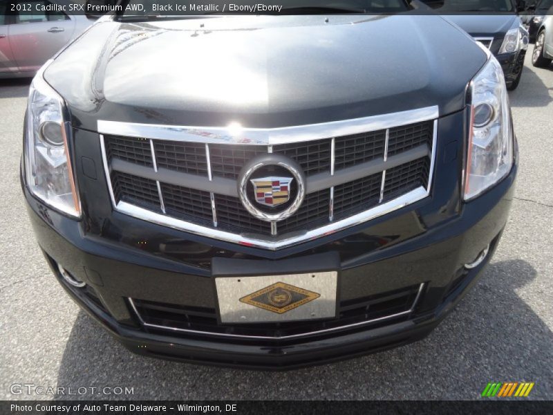 Black Ice Metallic / Ebony/Ebony 2012 Cadillac SRX Premium AWD