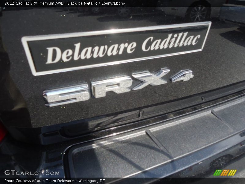 Black Ice Metallic / Ebony/Ebony 2012 Cadillac SRX Premium AWD