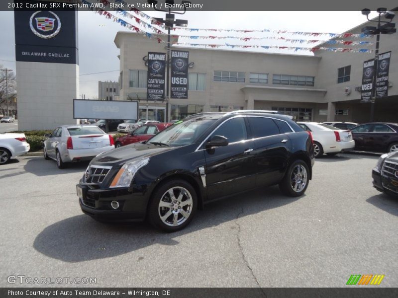 Black Ice Metallic / Ebony/Ebony 2012 Cadillac SRX Premium AWD