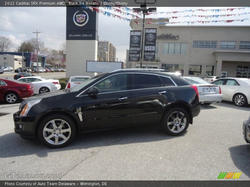 Black Ice Metallic / Ebony/Ebony 2012 Cadillac SRX Premium AWD