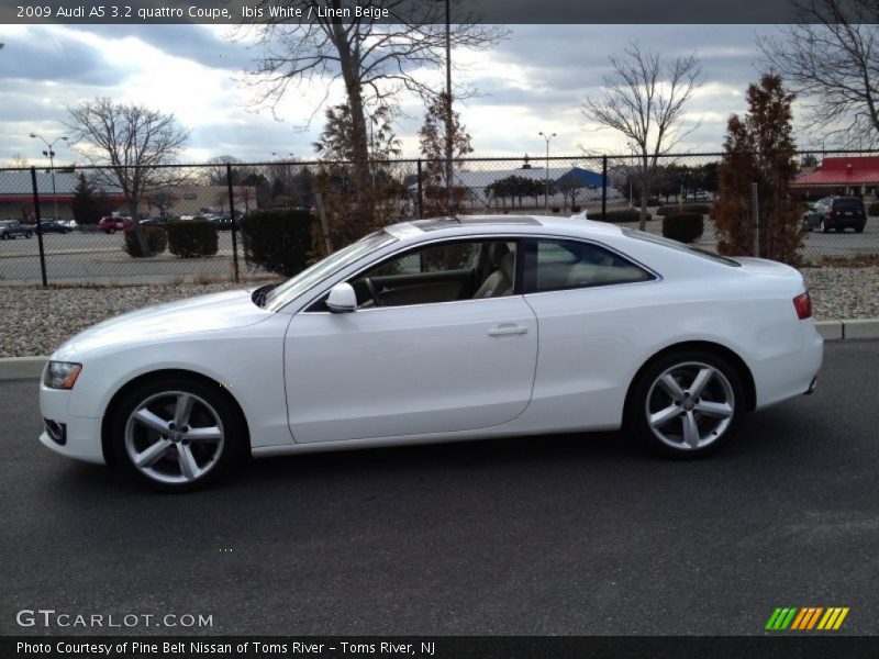 Ibis White / Linen Beige 2009 Audi A5 3.2 quattro Coupe