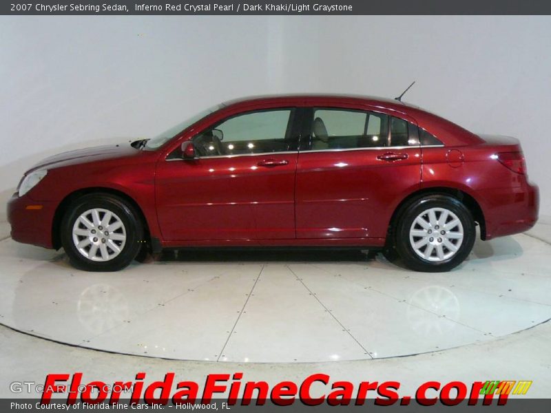 Inferno Red Crystal Pearl / Dark Khaki/Light Graystone 2007 Chrysler Sebring Sedan
