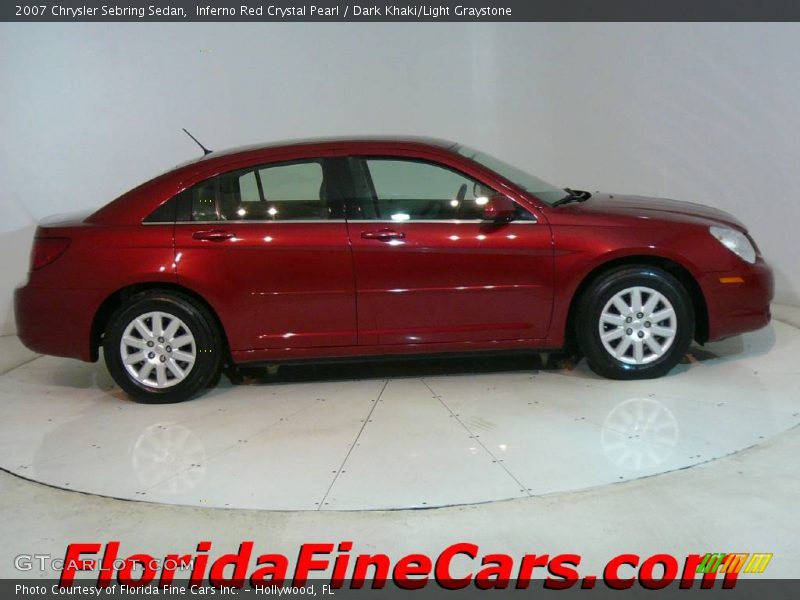 Inferno Red Crystal Pearl / Dark Khaki/Light Graystone 2007 Chrysler Sebring Sedan