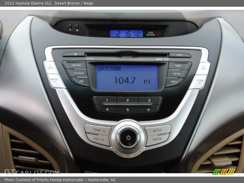 Desert Bronze / Beige 2012 Hyundai Elantra GLS