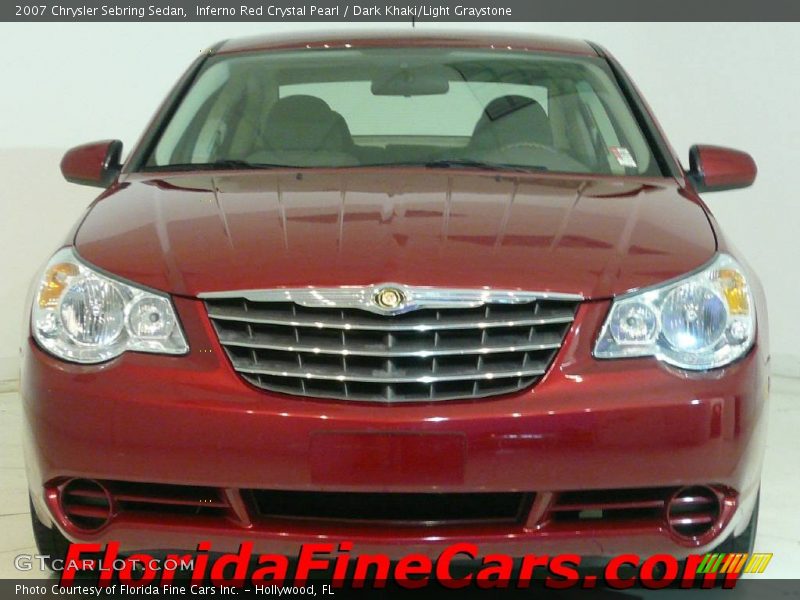 Inferno Red Crystal Pearl / Dark Khaki/Light Graystone 2007 Chrysler Sebring Sedan