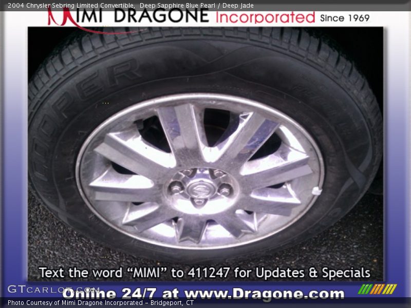 Deep Sapphire Blue Pearl / Deep Jade 2004 Chrysler Sebring Limited Convertible