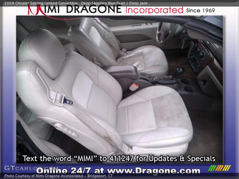 Deep Sapphire Blue Pearl / Deep Jade 2004 Chrysler Sebring Limited Convertible