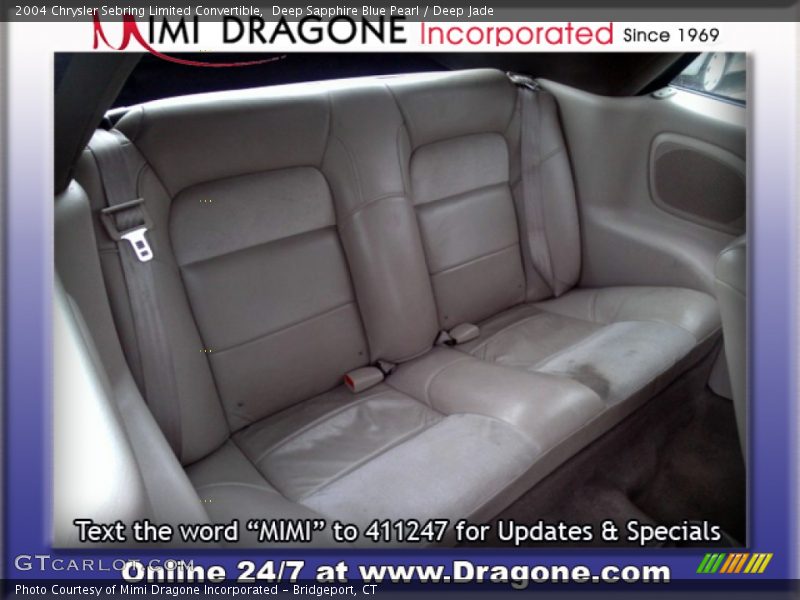 Deep Sapphire Blue Pearl / Deep Jade 2004 Chrysler Sebring Limited Convertible