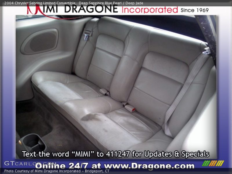 Deep Sapphire Blue Pearl / Deep Jade 2004 Chrysler Sebring Limited Convertible
