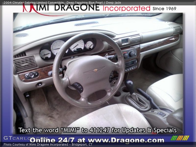 Deep Sapphire Blue Pearl / Deep Jade 2004 Chrysler Sebring Limited Convertible