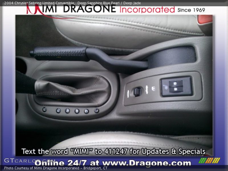 Deep Sapphire Blue Pearl / Deep Jade 2004 Chrysler Sebring Limited Convertible