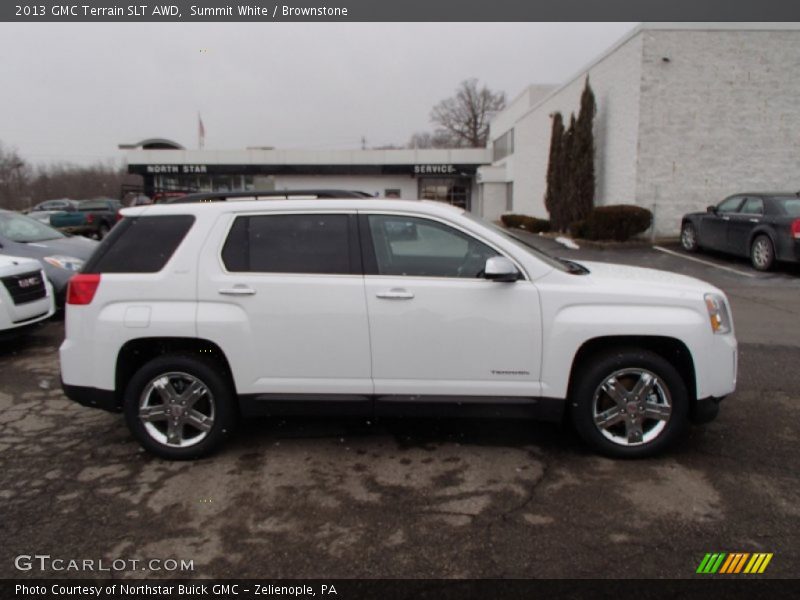 Summit White / Brownstone 2013 GMC Terrain SLT AWD