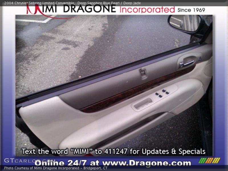 Deep Sapphire Blue Pearl / Deep Jade 2004 Chrysler Sebring Limited Convertible