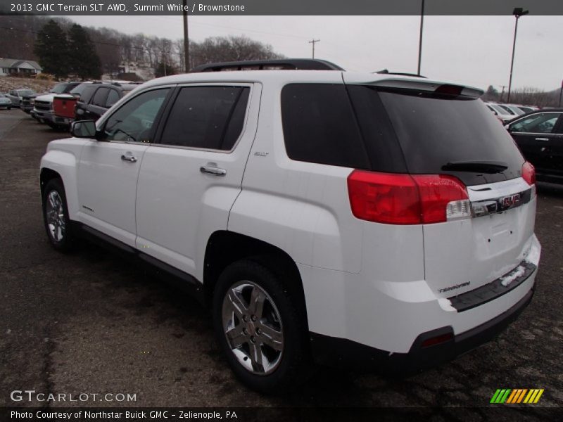 Summit White / Brownstone 2013 GMC Terrain SLT AWD