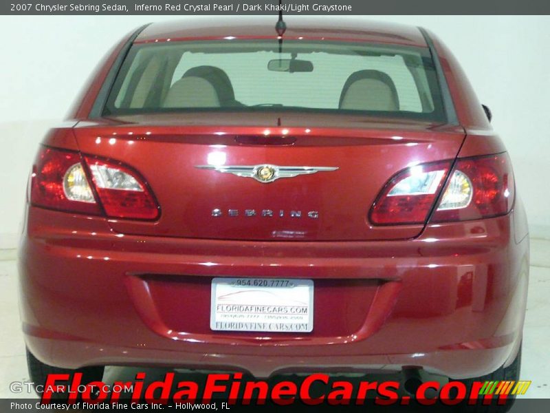 Inferno Red Crystal Pearl / Dark Khaki/Light Graystone 2007 Chrysler Sebring Sedan