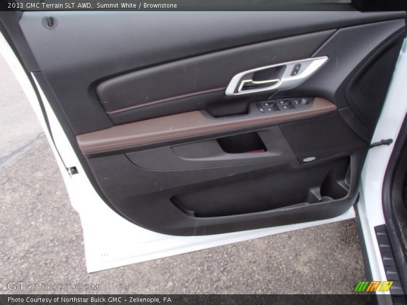Summit White / Brownstone 2013 GMC Terrain SLT AWD