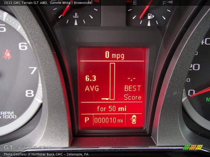 Summit White / Brownstone 2013 GMC Terrain SLT AWD