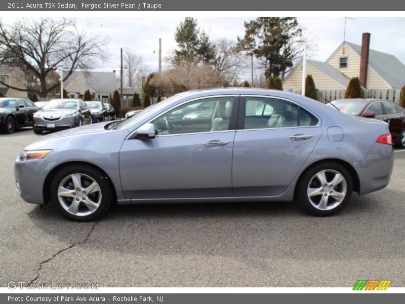 Forged Silver Pearl / Taupe 2011 Acura TSX Sedan