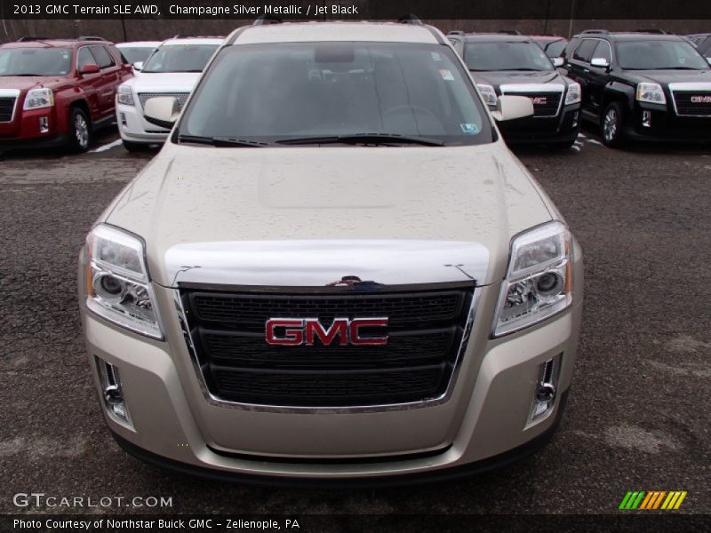 Champagne Silver Metallic / Jet Black 2013 GMC Terrain SLE AWD