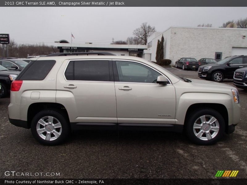 Champagne Silver Metallic / Jet Black 2013 GMC Terrain SLE AWD