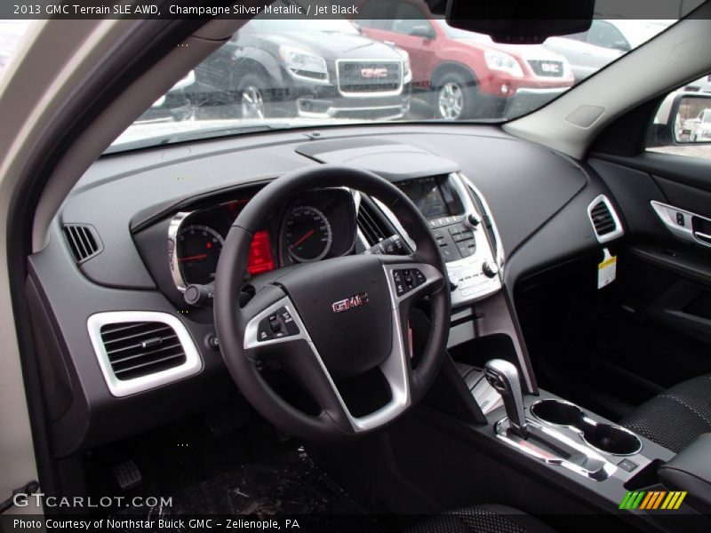 Champagne Silver Metallic / Jet Black 2013 GMC Terrain SLE AWD