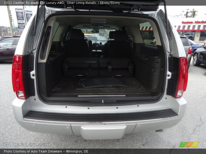 Silver Lining Metallic / Ebony/Ebony 2011 Cadillac Escalade ESV Luxury AWD