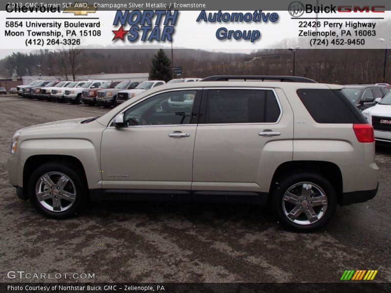 Champagne Silver Metallic / Brownstone 2013 GMC Terrain SLT AWD