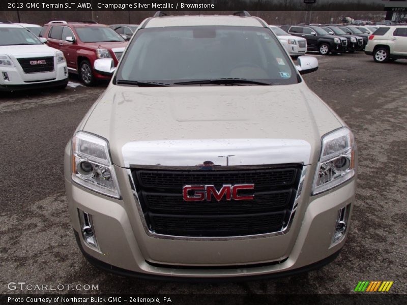 Champagne Silver Metallic / Brownstone 2013 GMC Terrain SLT AWD