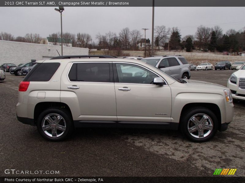 Champagne Silver Metallic / Brownstone 2013 GMC Terrain SLT AWD