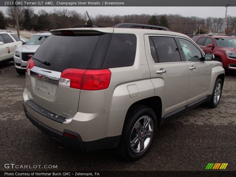 Champagne Silver Metallic / Brownstone 2013 GMC Terrain SLT AWD