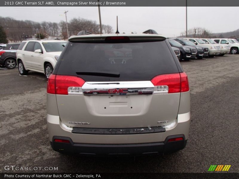 Champagne Silver Metallic / Brownstone 2013 GMC Terrain SLT AWD
