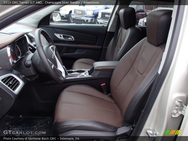 Champagne Silver Metallic / Brownstone 2013 GMC Terrain SLT AWD