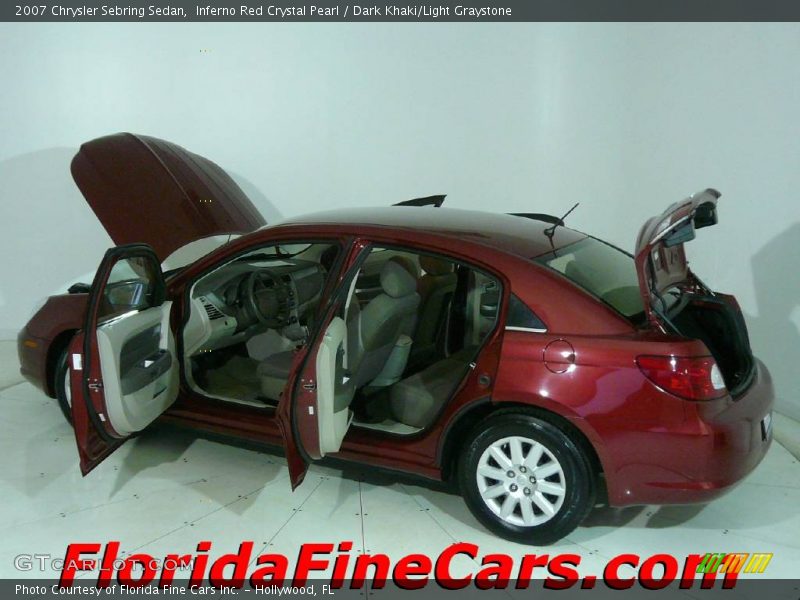 Inferno Red Crystal Pearl / Dark Khaki/Light Graystone 2007 Chrysler Sebring Sedan